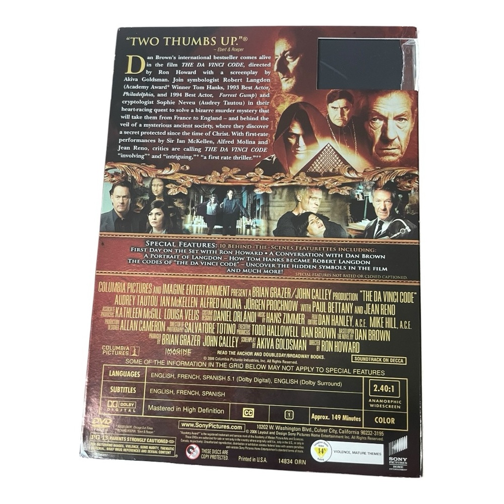 The DaVinci Code DVD EUC - Picture 2 of 7